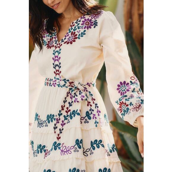 Anthropologie Dresses & Skirts - New Anthropologie Women's XL Roller Rabbit Naema Embroidered boho Mini Dress